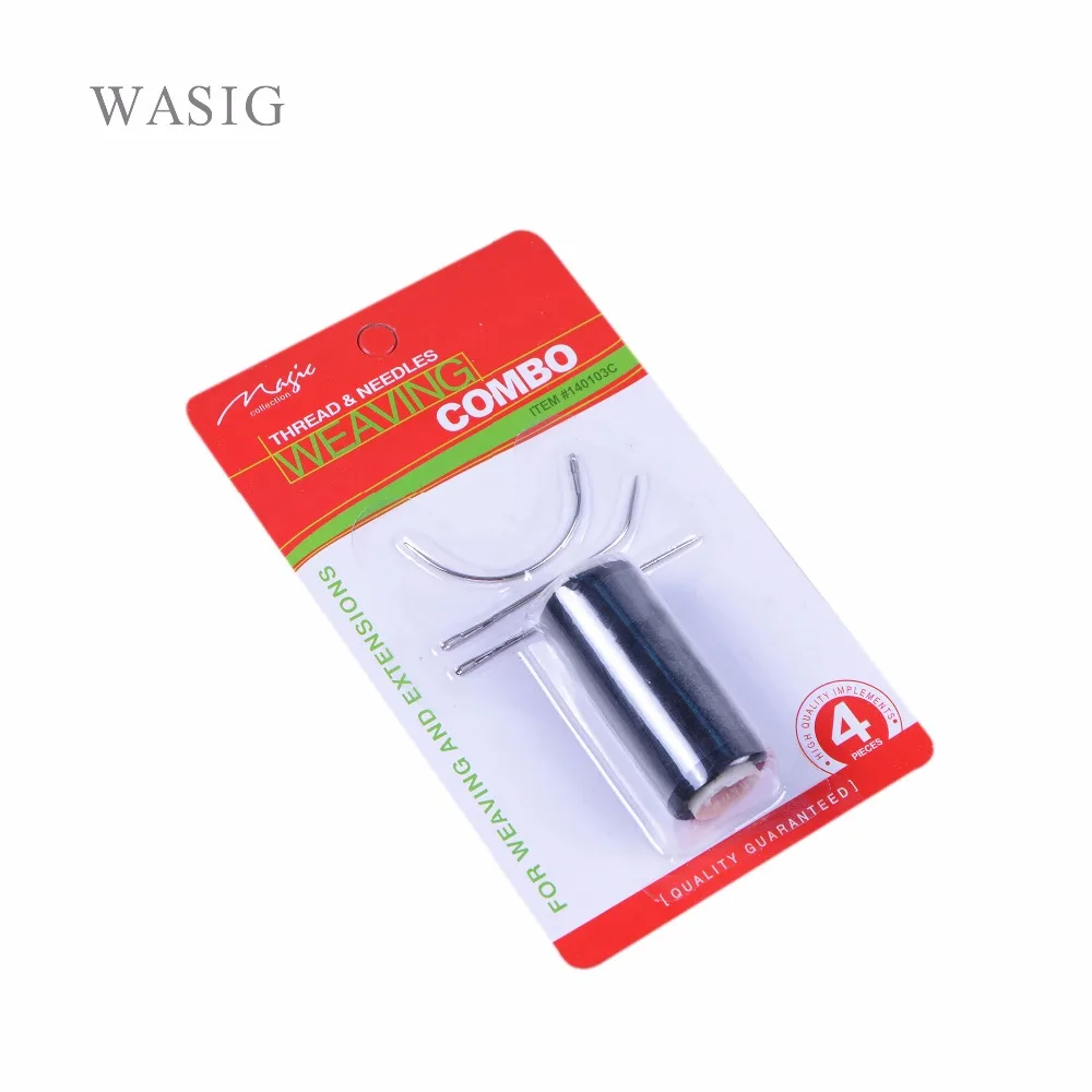 

1 Roll hair Thread+3 Pcs Curved Hair needle hair thread For Wig Hair Weaving thread And wig making tools