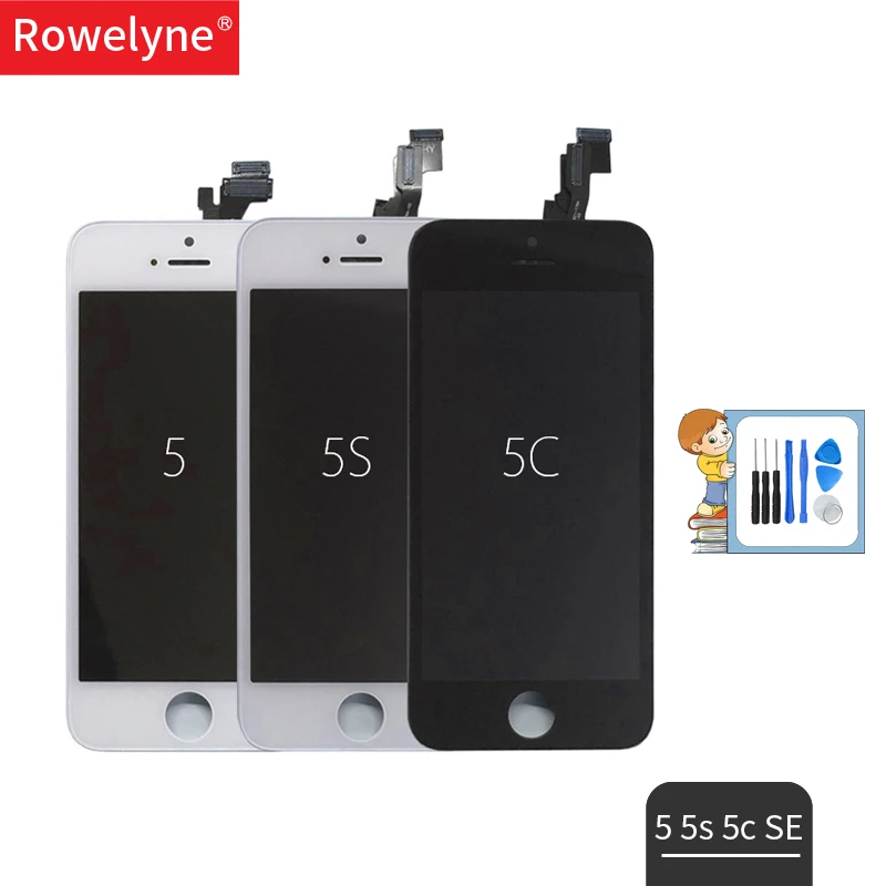 

100% Good Quality Replacement for Iphone 5 5C 5S SE LCD Display Screen Part with Touch Digitizer Assembly Black and White