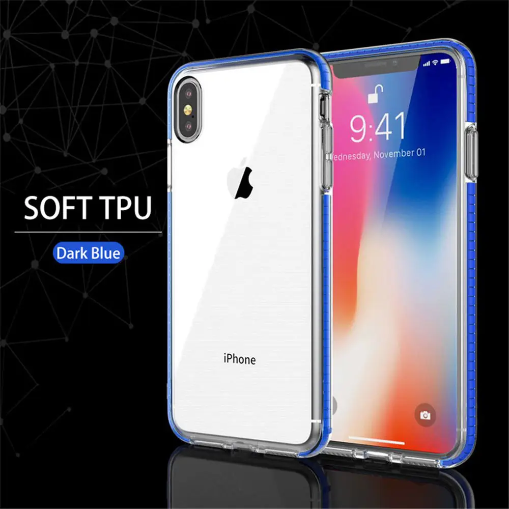 Lovebay силиконовый чехол для iPhone 11 Pro 7 8 6 6s Plus X XR XS Max прозрачный Кристальный яркий мягкий чехол для телефона TPU ударопрочный чехол