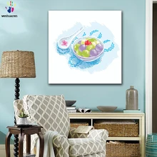 DIY цветные картины по номерам с цветами чаша из цветных пельменей Картина Рисунок Живопись по номерам Обрамленный дом