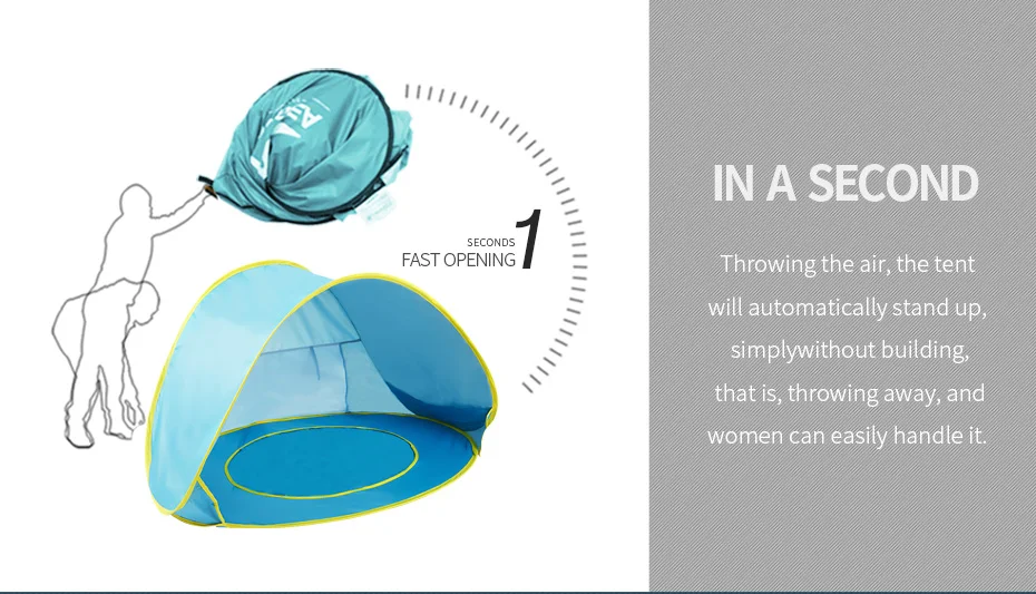 WIDESEA детская Пляжная палатка всплывающая открытая Пляжная палатка для ребенка с защитой от ультрафиолета быстрая автоматическая открытая для кемпинга на открытом воздухе
