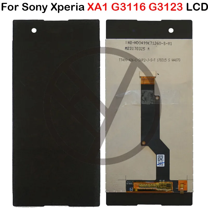 

For Sony Xperia XA1 LCD Display Touch Screen Digitizer Assembly + Frame G3116 G3121 G3112 For Sony XA1 Lcd touch