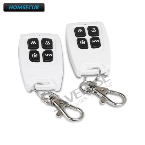 2Pcs HOMSECUR C4-2 Wireless Remote Control For Our 433Mhz GSM Alarm System