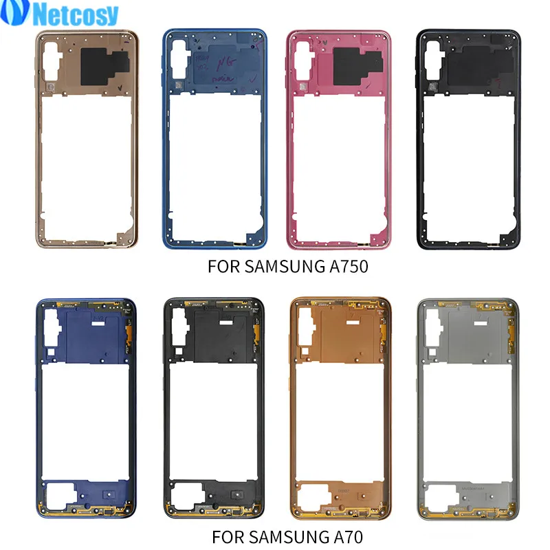 

Netcosy Middle Frame Bezel Middle Plate Cover Replacement Parts For Samsung Galaxy A70 A705 / A7 2018 A750 Mid Housing case