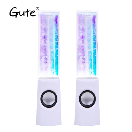 

Gute 1 pair Led Light Dancing Water Speakers column Fountain Water spray 3D woofer Music For PC alto falante caixa de som bocina