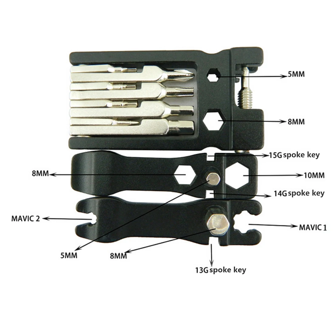 cheap Professional 19 in 1 Portable Foldable Bicycle Multifunctional Tool Hex Key Screwdriver Wrenchherramientas bicicleta Set Kit