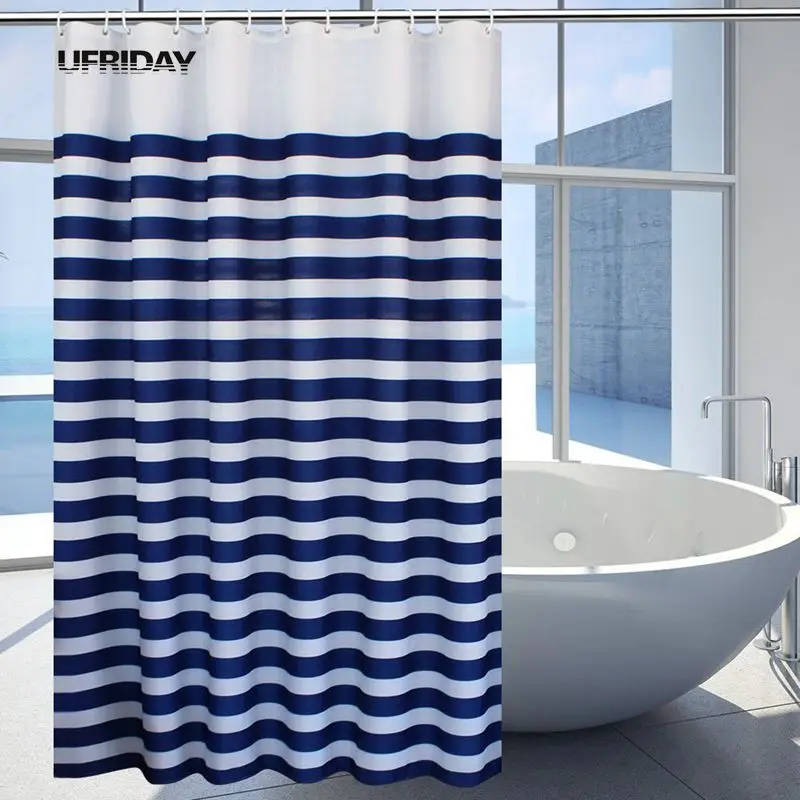 UFRIDAY PEVA Shower Curtain Waterproof Mildew Bath Curtain for Bathroom