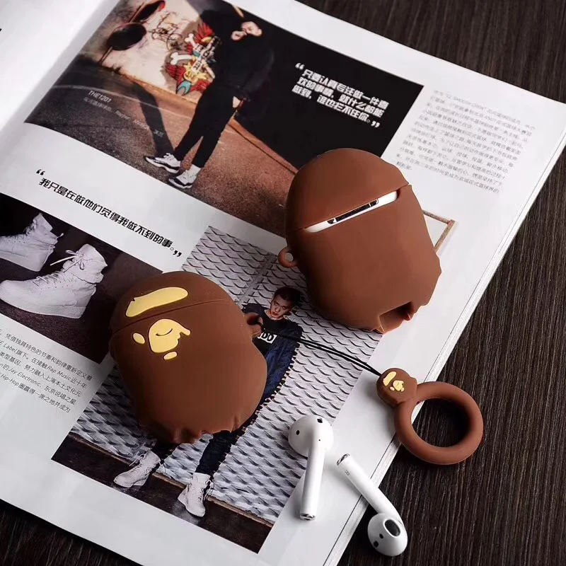For Airpods Apple Cases Cute Wireless Bluetooth Earphone Charging Case For Airpods 2 Cover For Air Pods Key Rings Original Coque For Airpods Apple Cases Cute Wireless Bluetooth Earphone Charging Case For Airpods 2 Cover For Air Pods Key Rings Original Coque