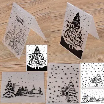 

Christmas Embossing Folder DIY Card Papercraft Scrapbooking Decor Template Diary