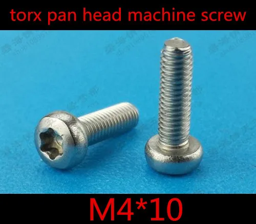 

100pcs/lot M4*10 m4 x 10 Round Pan head torx screw stainless steel 304