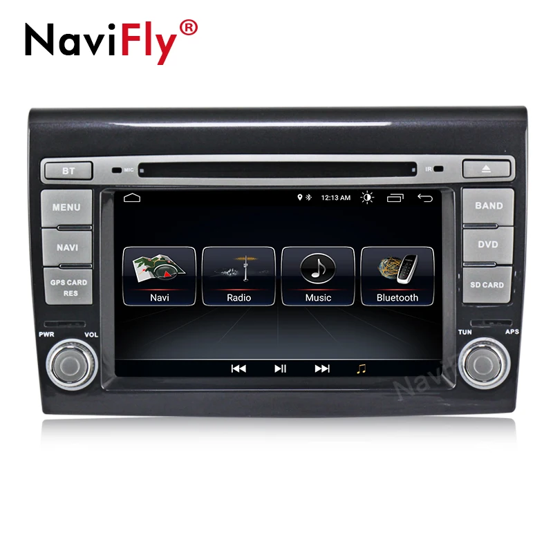 Clearance Navifly Android 8.1 Car radio dvd player For Fiat Bravo 2007 2008 2009 2010 2011 2012 GPS Navigation Autoradio FM Bluetooth Map 2
