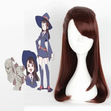 Парики для косплея «маленькая ведьма», карнавальный парик Atsuko Kagari, термостойкий синтетический Аниме косплей парик, карнавальные вечерние парики на Хэллоуин