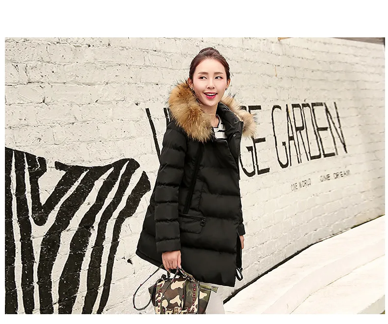 Женская куртка зимняя парка розовые пальто подкладкой длинное зимнее пальто Для женщин с капюшоном Длинные куртки корейский дамы Костюмы LZ985