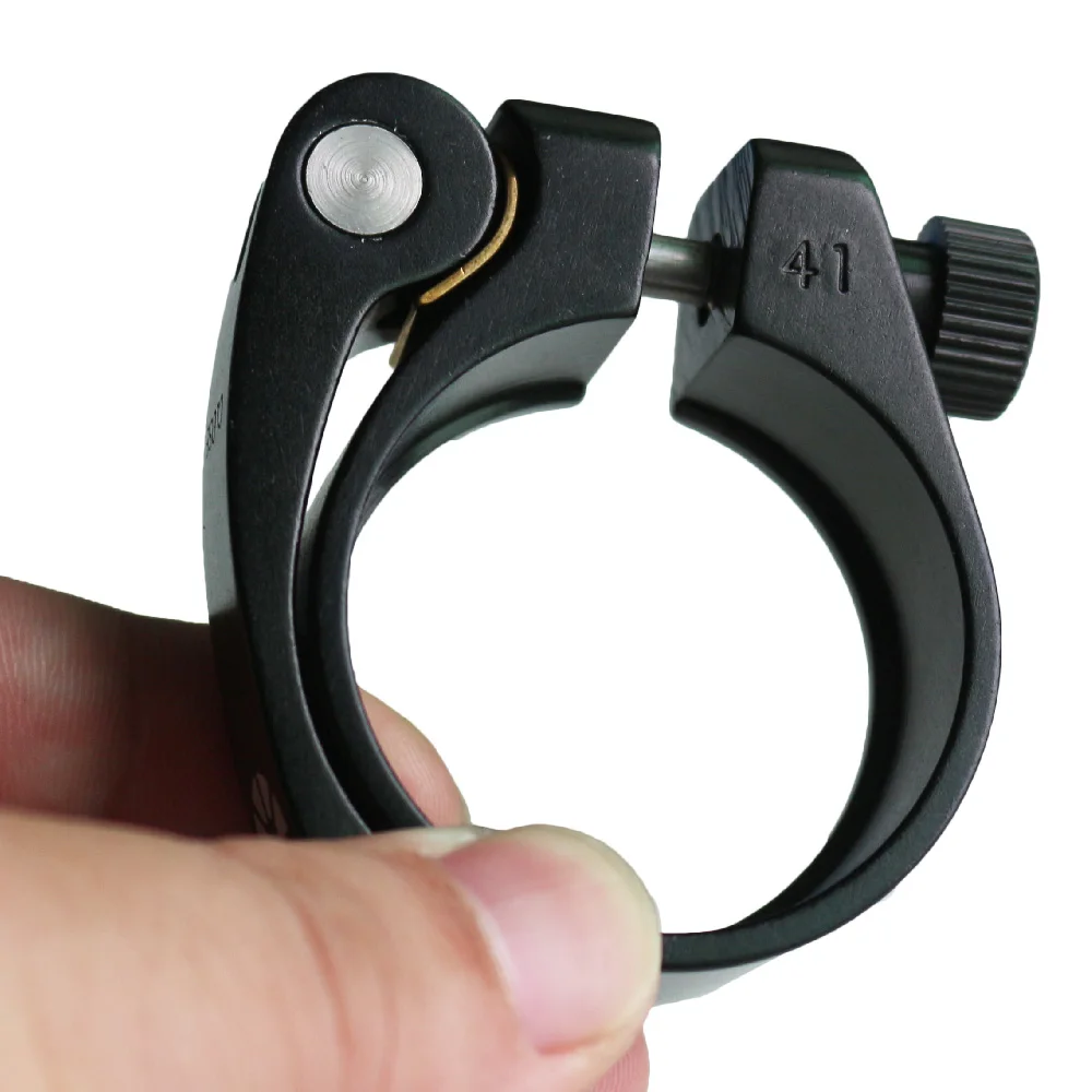 41mm Road Bike MTB Seat Post Clamp Seatpost Clamps Quick Release black //silver