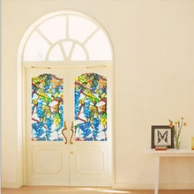 Фиолетовая Виноградная гроздь! Матовая УФ статическая cling45cm x 200 cm гостиная декоративные приватность регулируемое окно светоотражающая пленка