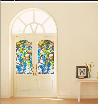 

Purple Grapes!Frosted UV static cling45cm x 200cm living room decorative privacy removable window reflective film