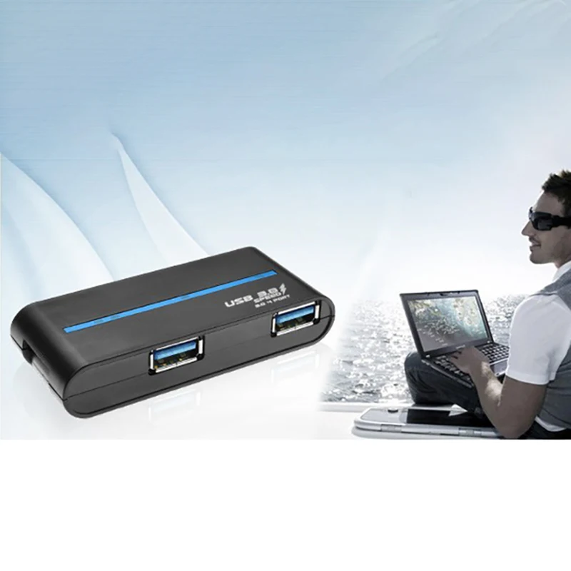 Мини USB 3,0 Hub адаптер usb-концентратор Hi-Скорость 4-Порты и разъёмы разветвитель для портативных ПК Тетрадь приемник Компьютерная периферия аксессуары