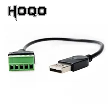 USB 2,0 мужчина к 5 Pin винтовой разъем USB разъем с щит USB2.0 Тип К Винтовые клеммы Plug