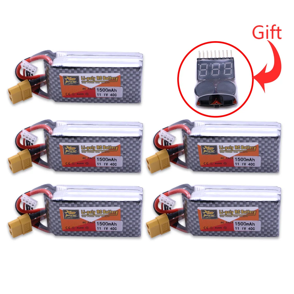 

3s lipo battery 5pcs ZOP Power 11.1 V 1500 Mah 40C Max 60C XT60 Plug T Plug For RC Quadcopter Drone Helicopter Car Airplane