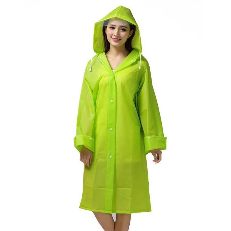 Модный женский плащ из ЭВА, утолщенный водонепроницаемый дождевик для женщин, прозрачный, для кемпинга, водонепроницаемый дождевик, костюм