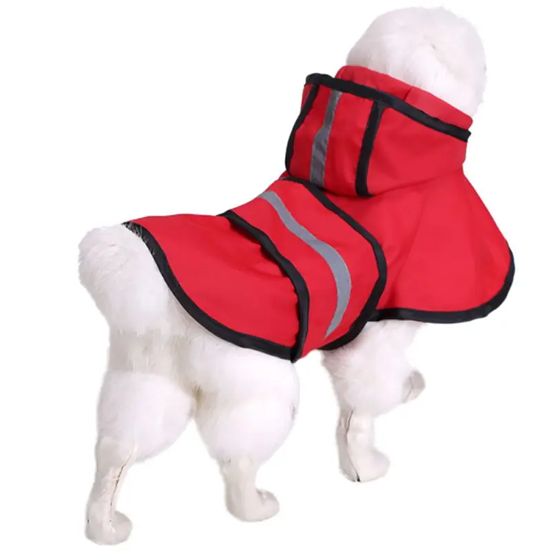 Pet Dog Rain Slicker Polyester Waterproof Design For Small Dogs Reflective Dog Raincoatsin Dog Pet Dog Rain Slicker Polyester Waterproof Design For Small Dogs Reflective Dog Raincoatsin Dog