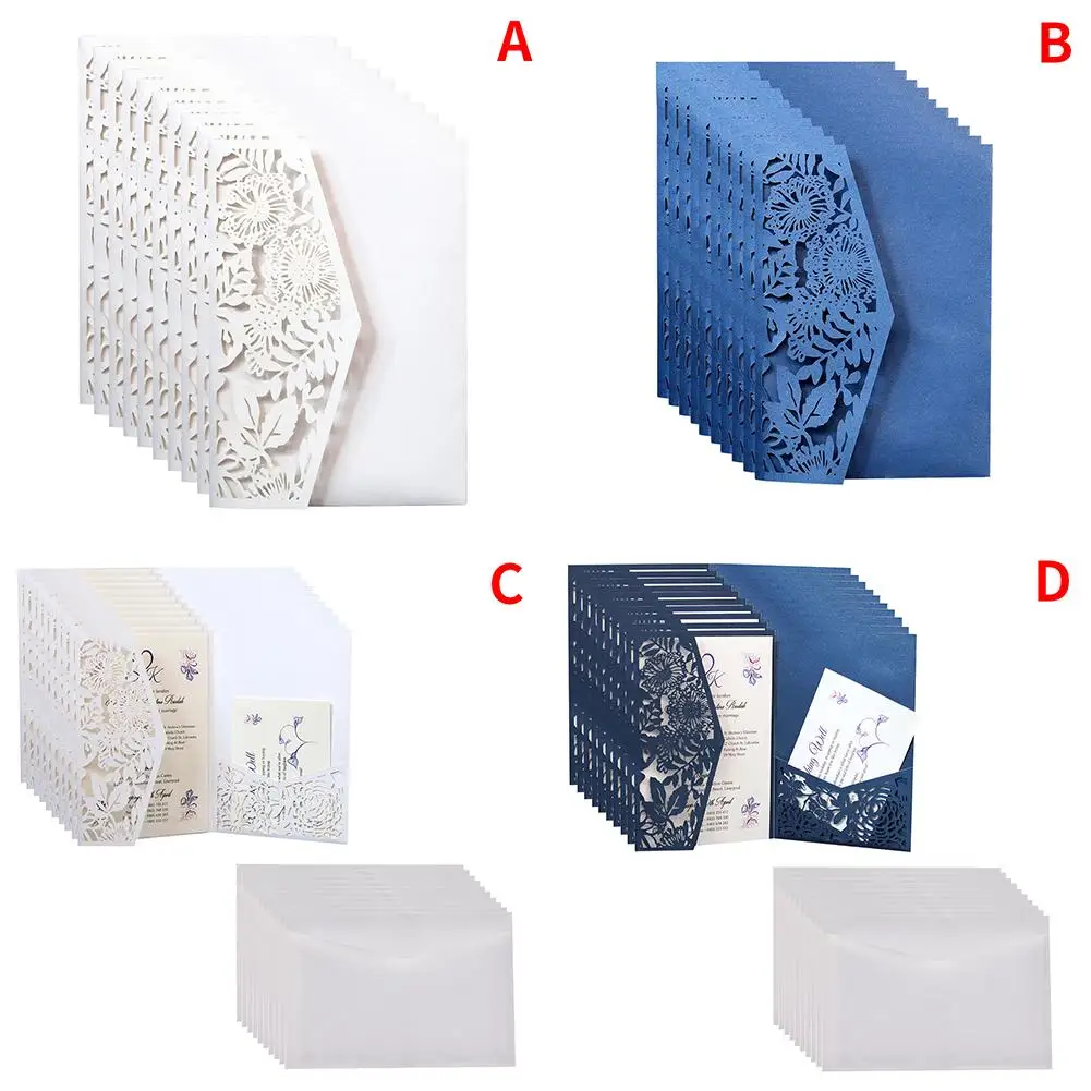  10PCs European Invitation Letter Invitation Holiday Wedding Invitation HK-124 For Wedding Party - 33025085795
