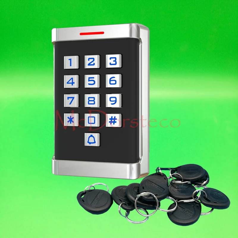 12V 24V Waterproof IP68 Metal Rfid Access Control EM ID Keypad Single Door Stand-alone Access Control & Wiegand 26 bit In/Output 12V 24V Waterproof IP68 Metal Rfid Access Control EM ID Keypad Single Door Stand-alone Access Control & Wiegand 26 bit In/Output