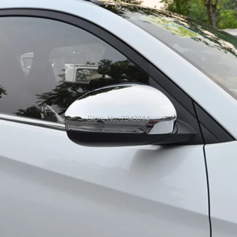 For 2015 2016 2017 Hyundai Tucson Abs Chrome Door Side Wing Mirror