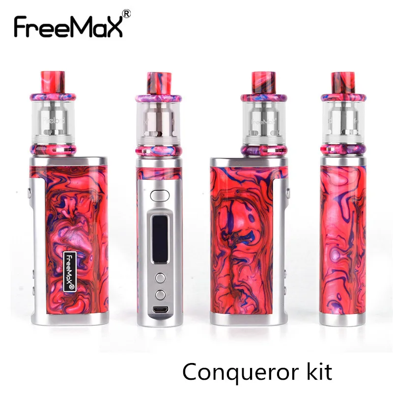 

Original Freemax Conqueror kit 80W TC Box mod with 2ml Firelord tank 0.25ohm RTA Resin Vape Vaporizer Electronic Cigarette kit