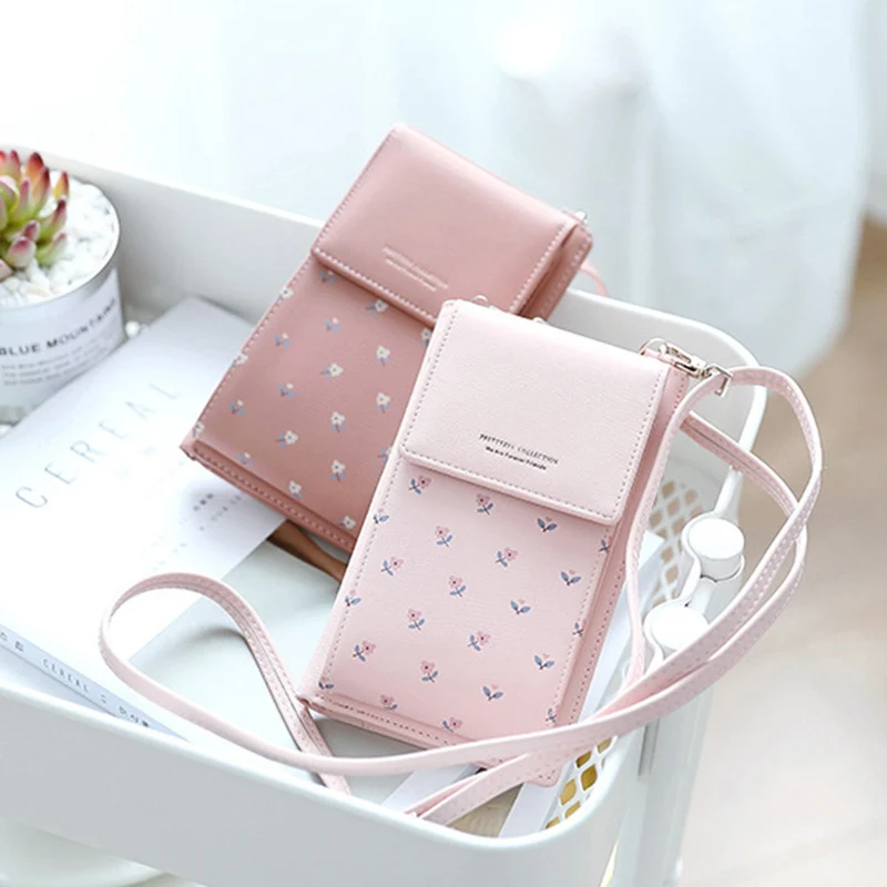 

Women Shoulder Crossbody Bag PU Printing Portable for Mobile Phone Cards Coins Money New
