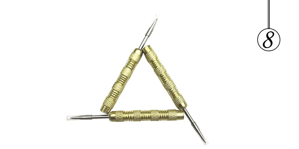 Easytoday 9Pcsset High Quality Darts Barrel Iron Plated Copper Professional Darts Accessories Darts Steel Tip Set (8)