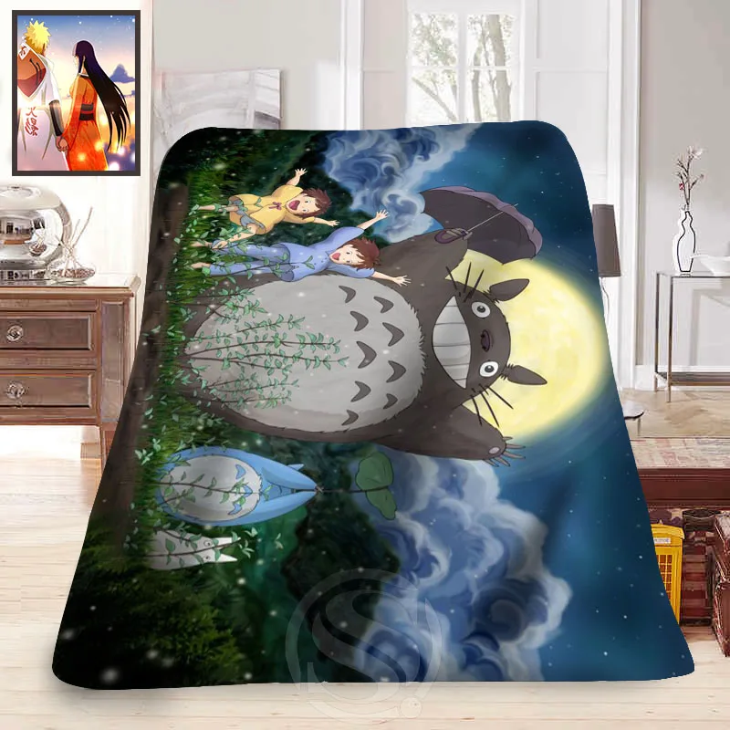 

Fashion Soft Blanket Cartoon My Neighbor Totoro Printed Soft Blanket Comfortable Blanket Sofa Blanket