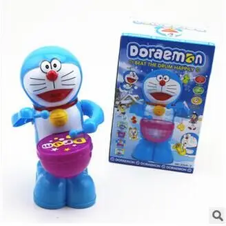 Самые продаваемые детские развивающие игрушки Электрический барабан-погремушка Джингл кошки и лисы свет Музыка звук и легкие игрушки#3 - Цвет: Doraemon