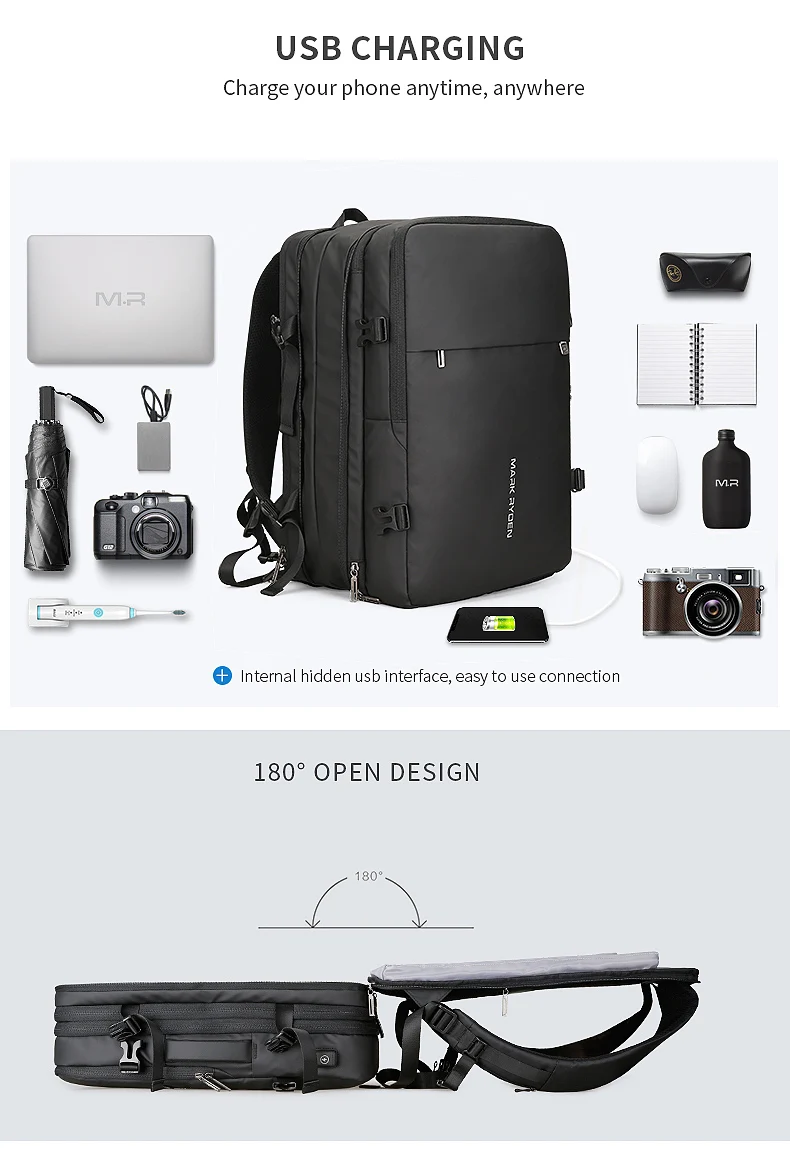 Men's Backpack for 17 inch Laptop with USB | Jewelry Addicts