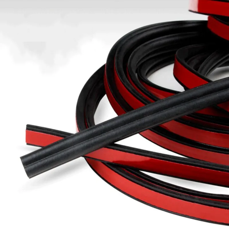 Car Door Edge Seal Strips Universal Rubber Soundproof Sealing Stickers Auto Trunk Trim Sticker