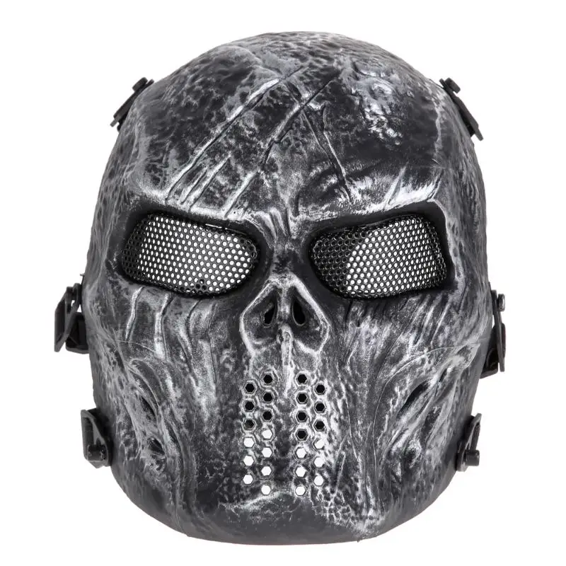 Страйкбол Пейнтбол тактическая маска череп полная защита лица Череп Маска армейский глаз щит костюм для Хэллоуина вечерние принадлежности - Цвет: As Picture