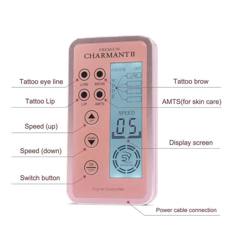 Лучшая Charmant 2 Перманентный макияж машина для бровей татуировки губ подводка для глаз Microblading mts ручка набор макияж глаз