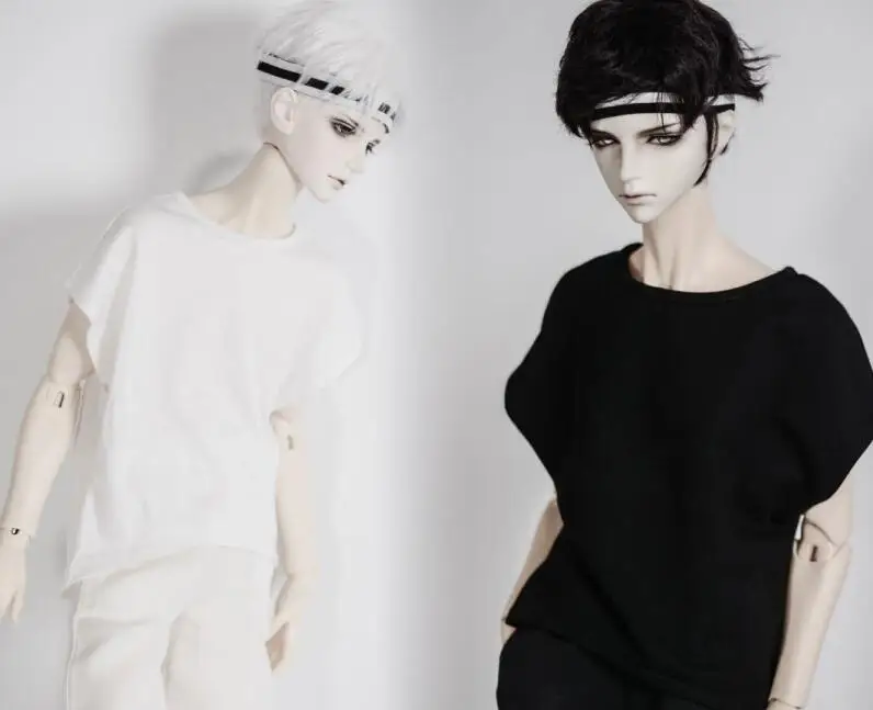 

New Fashion Black / white After short before long T-shirt+Pans suit Uncle 1/3 1/4 Boy SD10 Girl BJD SD MSD Doll Clothes