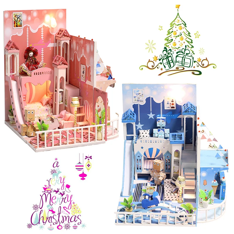 Furniture Doll House Wooden Miniature DIY DollHouse Furniture Kit Assemble with Iron Frame Doll Home Toys For Christmas Gift k29 Furniture Doll House Wooden Miniature DIY DollHouse Furniture Kit Assemble with Iron Frame Doll Home Toys For Christmas Gift k29