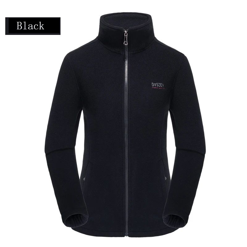 Женская флисовая куртка, новинка, весна-осень, уличная походная куртка, женская теплая куртка для кемпинга, походов, спорта на открытом воздухе, куртки 877B - Цвет: black