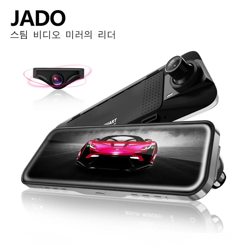 

JADO Stream RearView Mirror Dvr dash Camera avtoregistrator 10 IPS Touch Screen Full HD 1080P Car Dvr dash cam
