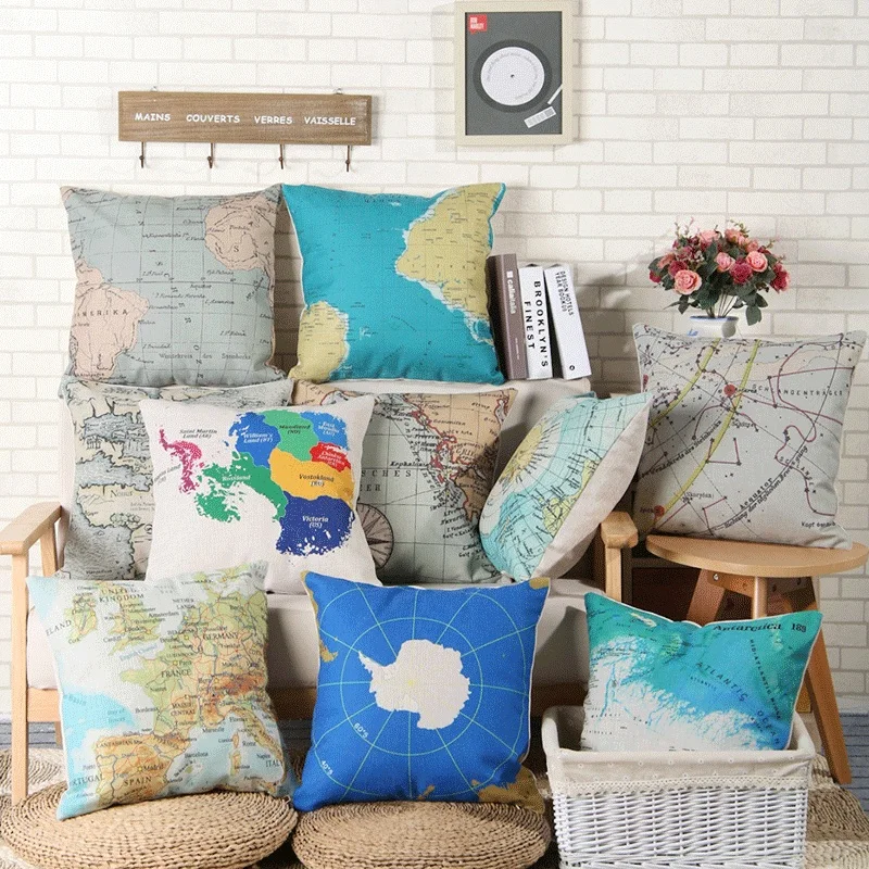 

Free shipping Sailing style custom 40/45/50/55/60cm polyester/cotton ImItated Linen Digital Cushion Cover HT-CPILPC-SAILING