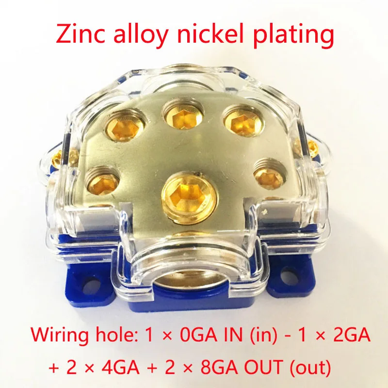 

2pcs/lot Car audio amplifier conversion insurance one point five / one out five ground box split box car tool connector