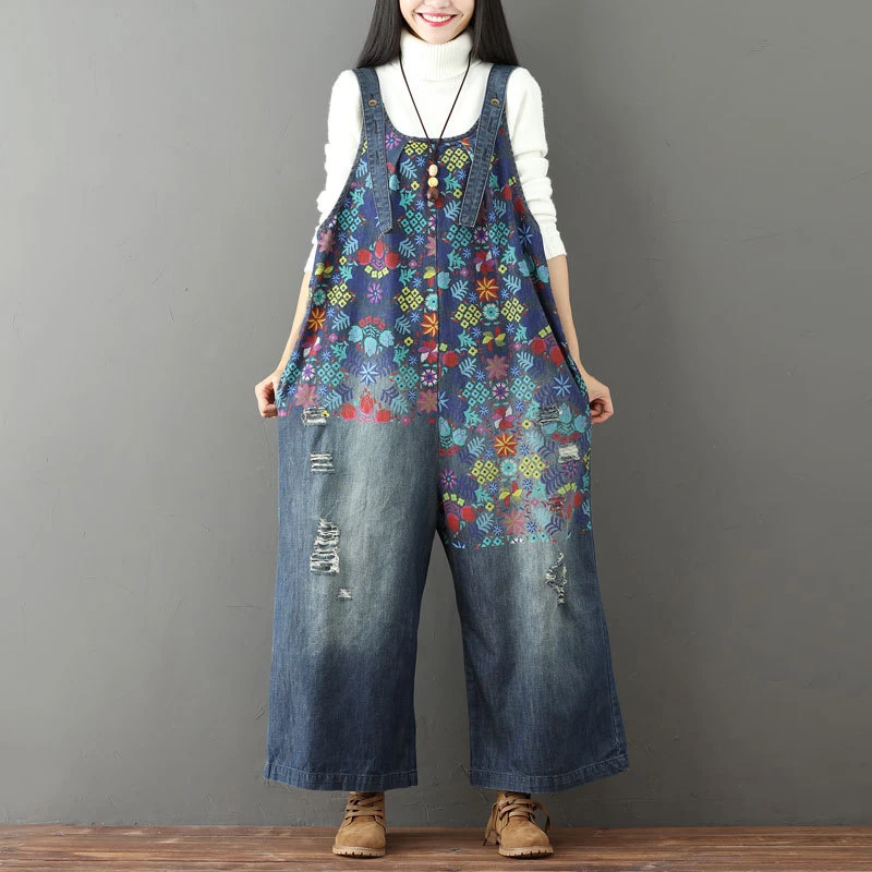 Wide-Leg-Bib-Denim-Overalls-2019-Women-Vintage-Printed-Flower-jean-Jumpsuits-Female-Large-size-Drop (2)