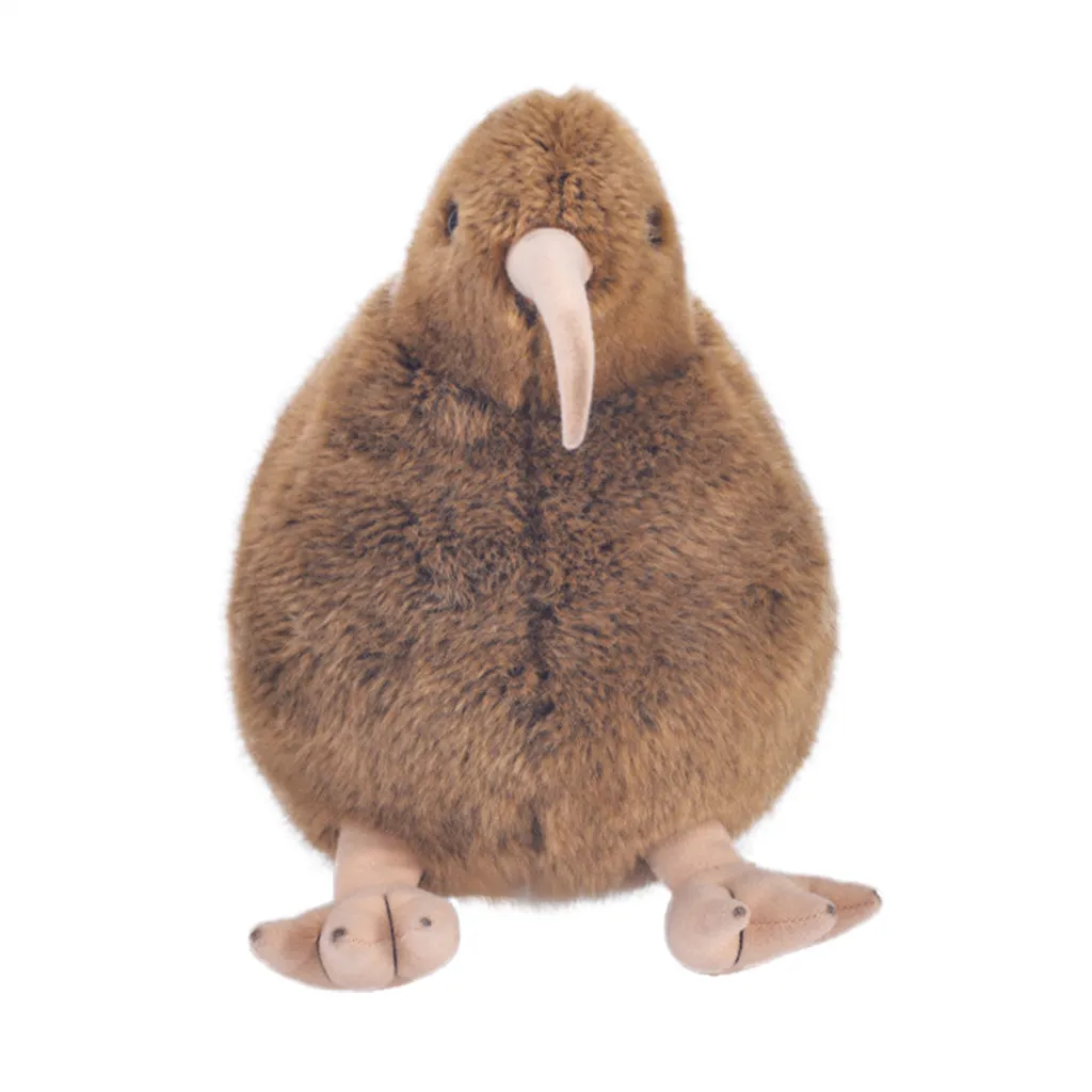 

1 pc High quality fabric For Children Lifelike Kiwis Plush Toys Lovely brown Bird Stuffed Animals Toy Birthday 12 inch 5.29