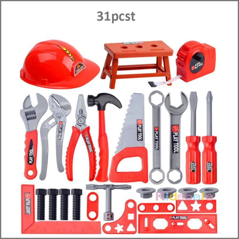 Kids Toolbox Kit Educational Toys Simulation Repair Tools Toys Drill Plastic Game Learning Engineering Puzzle Toys Gifts For Boy