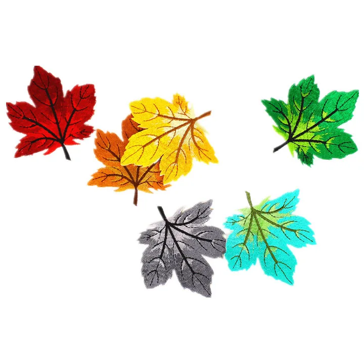 9 embroidery maple leaf patches