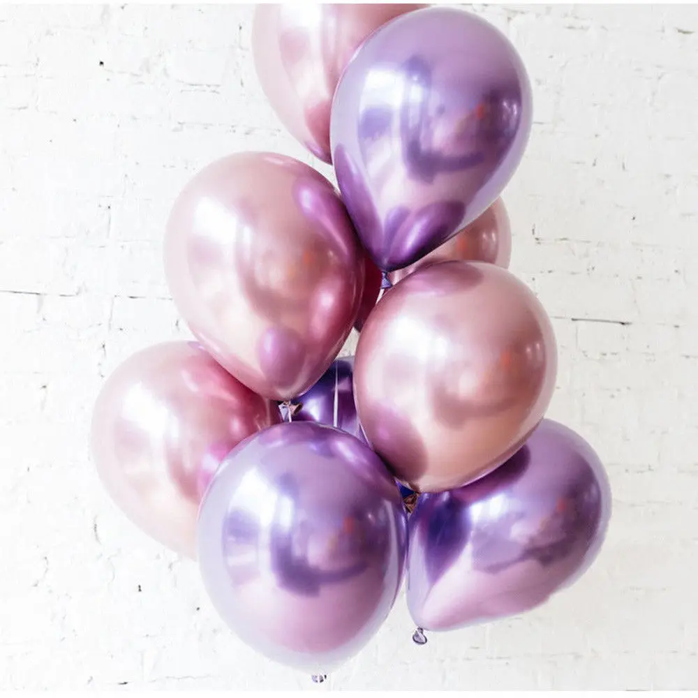 pink purple metalic balloons