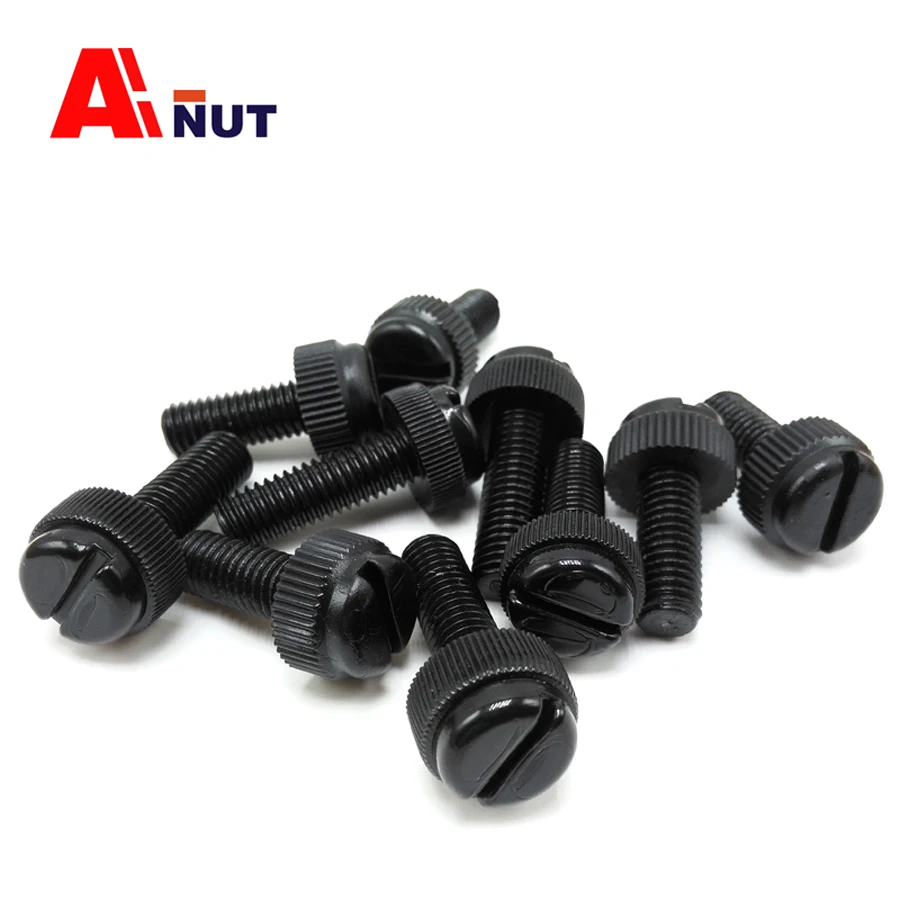 m3 nylon thumb screw , plastic insulation knurled slotted screw DIY