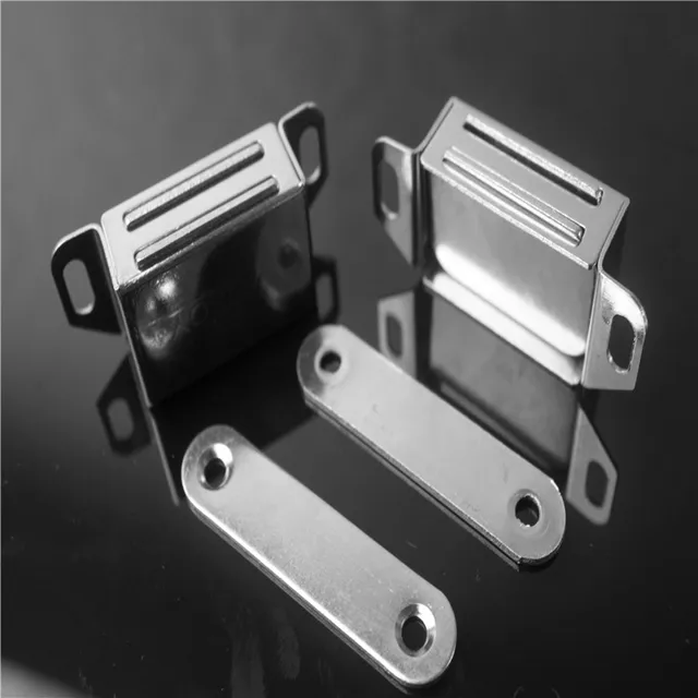 2pcs Small Stainless Steel Magnetic Door Catches Kitchen Cupboard 2pcs Small Stainless Steel Magnetic Door Catches Kitchen Cupboard Wardrobe Cabinet Latch Catch 10kg